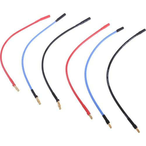 ESC To Brushless Motor Extension Cable With 4mm 3.5mm Gold Plug Cable 23cm