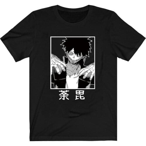 My Hero Academia T-Shirt Men Cotton T Shirt Anime Dabi Clothes Anime Tops Men Cotton Tees Harajuku Streetwear