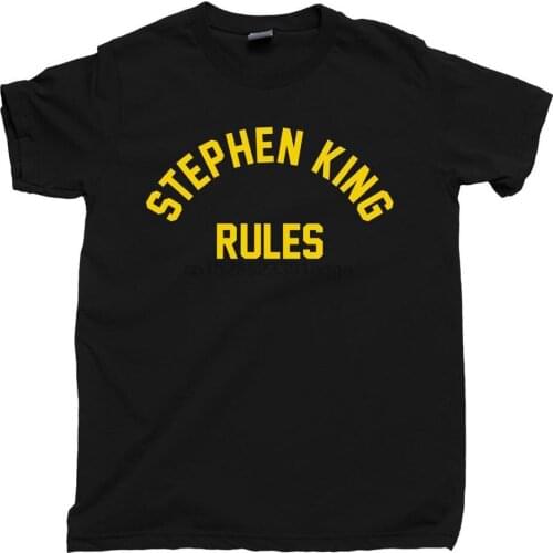 Stephen King T Shirt Misery Pet Sematary Dead Zone Green Mile Shaw Shank Cujo Tee Men Short Sleeve O-Neck Summer T Shirt