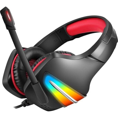 J6 Gaming Headset with Mic and Noise Cancellation Headphone Gaming with Led Light for Phone,Laptop,PS4,PS5,PC