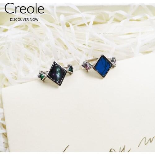 Ring Zig Zag Mother Of Pearl Abalone Geometric Turquoise 2021 New Fine Jewelry For Women Bohemia Gift In 925 Sterling Silver