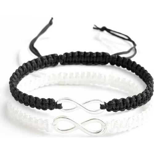 2 pcs New Retro Infinity Handmade Bracelet Set Friendship Bracelet Set Love Couples Bracelets & Bangles Set Infinity Jewelry