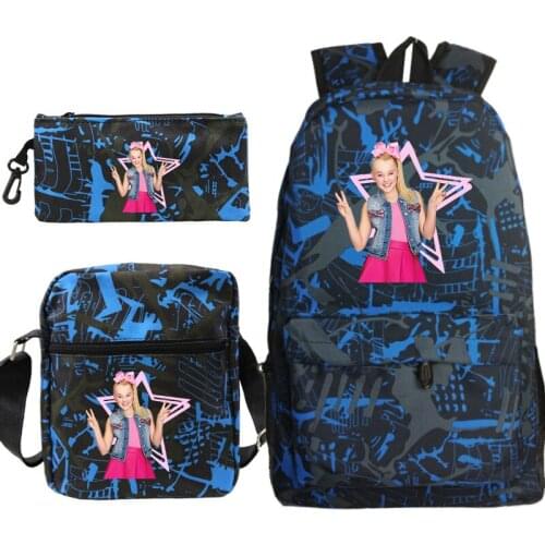 Beautiful Jojo Siwa Backpack Boys Girls School Backpacks Children 3 Pcs/set School Book knapsack for Teens Kids
