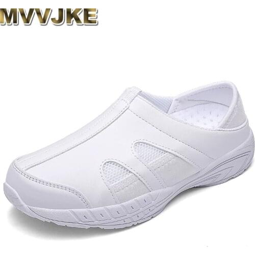 MVVJKE New Arrival Nurses Shoes White Women Loafers Lightweight Female Work Sneakers Comfortable Ladies Walking Shoes Size 37 38