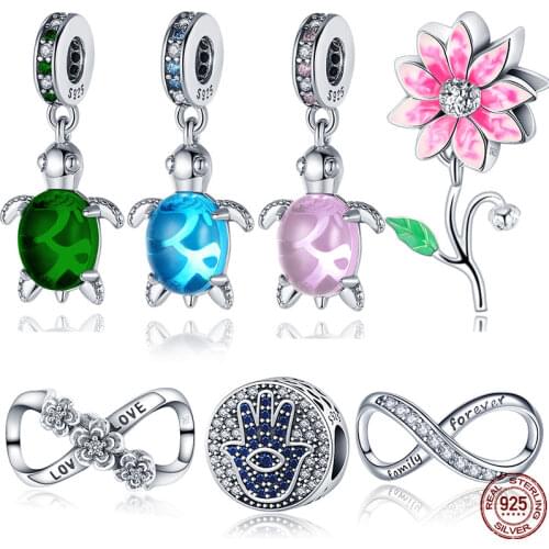 Hot Sale 100% Real 925 Sterling Silver Starfish Charms Beads Fit Original 3mm Bracelet DIY Jewelry Making For Women Gift