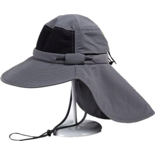Best UV50+ SUN Hats Men Women Wide Brim Bucket Hat Mens Fishing Hiking Cap Cowboy Golf UV Protection Sombrero Boonie