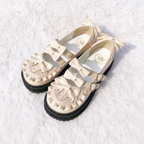 Cute Anime Lolita Shoes Platform Women Jk Uniform Cosplay Gothic Feminine Sweet Girls Female Kawaii Tea Party Japanese Loli Shoe