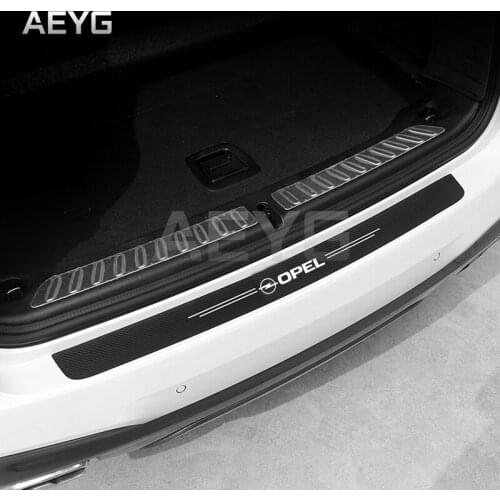 Carbon Fiber Car Rear Bumper Trunk Stickers For Opel Astra J H G K Insignia Corsa D B E Mokka Vectra Zafira Meriva Antara Vivaro