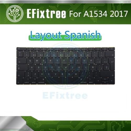 New Original 2016 2017 A1534 Layout For Macbook 12" Retina A1534 Keyboard Spanish MLHA2 MLHC2 EMC 3099 For Replacement