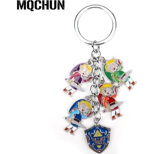 Newest Fashion Keychain Character Metal Figures Key Chains Toy Kids Gift Metal Key Holder Keyrings-50
