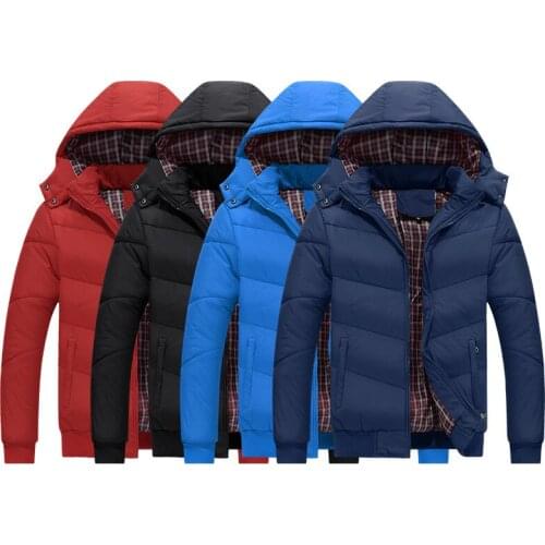 New arrival fashion Winter Coat Young Men Padded Jacket Thickened Male Casual Zipper Clothing plus size M L XL 2XL 3XL 4XL 5XL