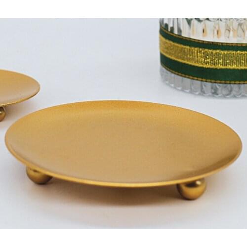 Iron Plate Candle Holder Nordic Style Candle Holder Decorative Pedestal Candle Stand For Table Decoration New Style 2021