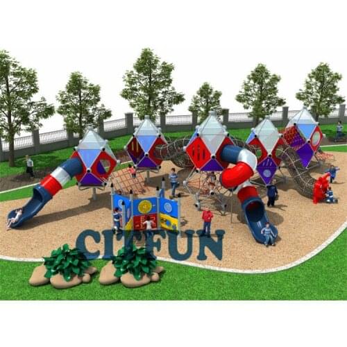 Professional design outdoor playground multi-function fitness equipment with net climb,Outdoor Playground Web climber OP18-214A