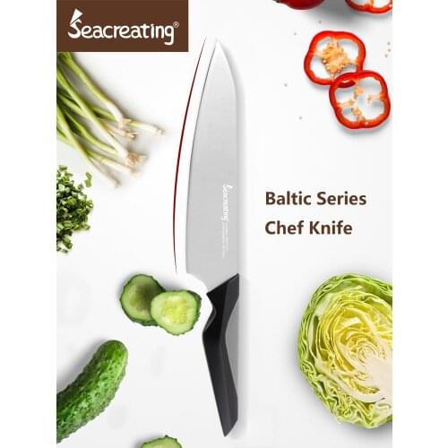 Seacreating Baltic Sea Series Chef Knife 8inch Pro Kitchen Knife German Stainless Steel Butcher Cleaver Santoku Vegetable Knife