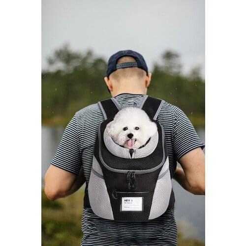 Mesh pet bag outing carrying bag for cats and dogs outcropping breathable back and forth backpack pet supplies