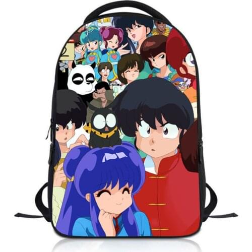 Anime Ranma ½ Students Backpack School Bag Children Cartoon Knapsack Boys Girls Rucksack Kids Bookbag Satchel