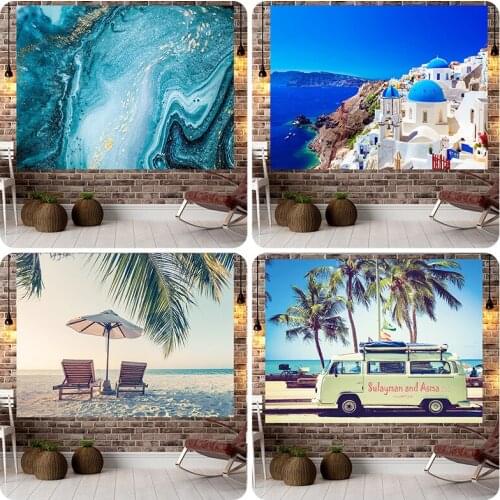 Nordic Tapestry Household Background Living Room Decor Fashion Valance View Printed Hot Sale Functional Beach Towel Picnic Cloth