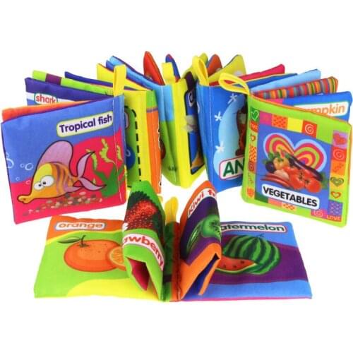 Cloth Books Soft Baby Books Rustle Sound Baby Quiet Books Infant Early Learning Educational Toys 0 -12 Months Rattle