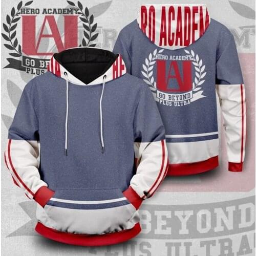 Japanese Anime My Hero Academia Cosplay Fashion Printing Graphic Streetwear Unisex Sweatshirts Male Hoodie The New Sweater