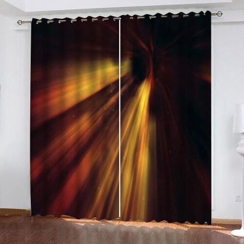 Custom orange light curtains living room windproof thickening blackout curtains Decoration curtains