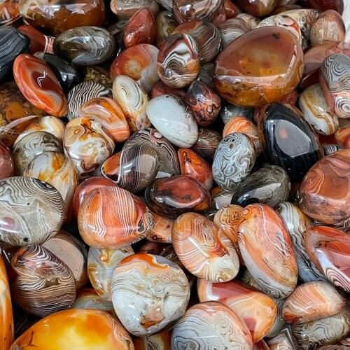 1KG! Madagascar Natural Sardonyx Agate Crystal Tumbled Silk Agate Mineral Specimen Polished Reiki Healing Decor