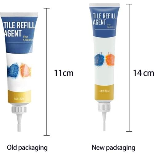 1PCS 20ML Waterproof Tile Gap Grouting Repair Agent White Refill Anti-mold Filler Repair Casting Glue Floor Bathroom Clean TSLM1