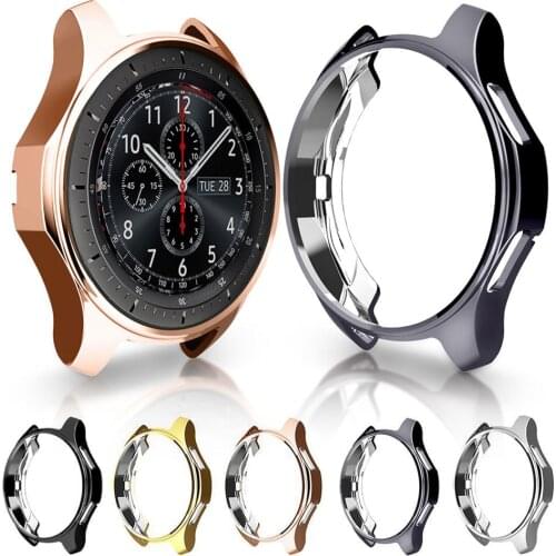 1Pcs Electroplated Case For Samsung Gear S3 S4 Galaxy Watch 46mm 42mm Soft TPU All-Around Protective Bumper Frame Edges Around