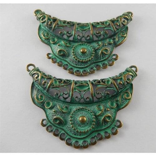 5Pieces)Bohemia Charm Connector Necklace Pendant Alloy Hair Accessories Key Chain Hanger Jewelry Findings Bracelet Crafts 52016