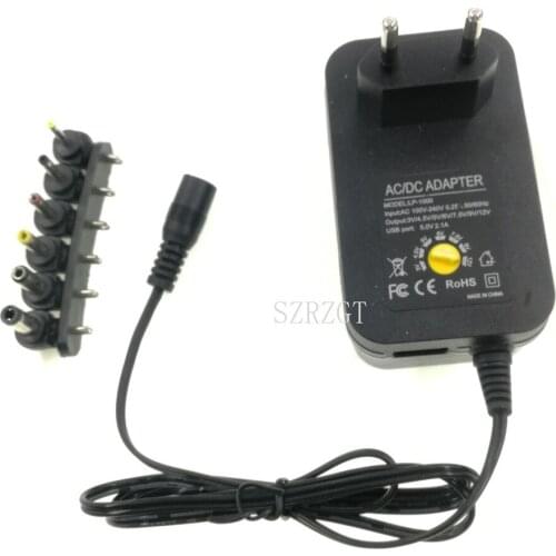 30W 3V 4.5V 5V 6V 7.5V 9V 12V 2A 2.1A AC DC Adaptor Adjustable Power Adapter Universal Charger Supply for led light strip lamp