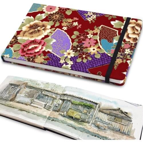 1pc Watercolor Book Drawing Notebooks Art Supplies Hand Painted Notebook for Beginner Drawing Notebook School