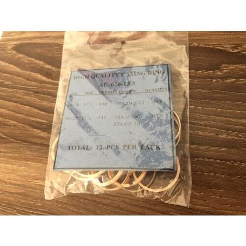 Free Shipping 1 Set 13 1/2 LIGNE ETA MOVEMENT RINGS x12 Watch Spacers Plastic Ring Spares Repairs