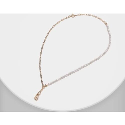Amorita boutique Palm pendant natural pearl necklace