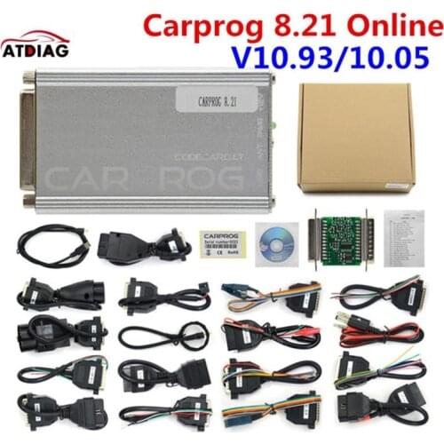 Carprog V10.9.3 V8.21 Full Adapter CarProg 8.21 Online Programmer For Airbag/Radio/Dash/IMMO/ECU Auto Repair Tool