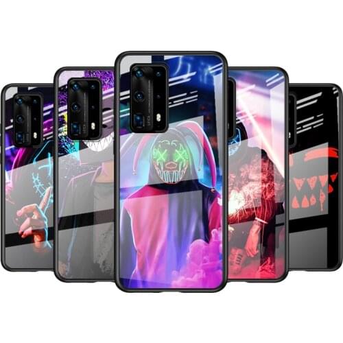 Tempered Glass Cover Artistic smoke For Huawei P40 P30 P20 P10 Pro Plus Lite 5G 2019 Shockproof Shell Phone Case