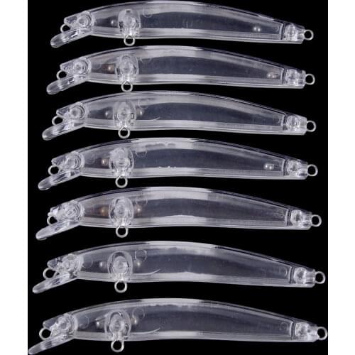 50pcs 8CM 4g blank nude baits crankbait Minnow bait Unpainted Lure Bodies Fishing bait