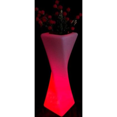 L18*W18*H50cm ED planter lighting flower pots Rotational molded SK-LF11B for Coffee bar furniture Free shipping 20pcs/Lot