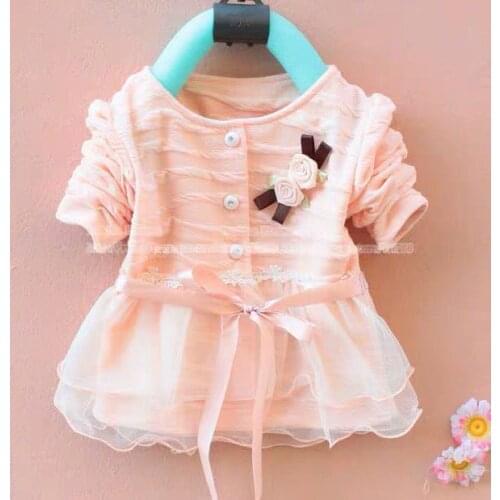 R&Z childrens jacket 2019 spring and autumn new girls knit cardigan flowers lace stitching jacket