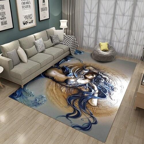 Home Decorative 2020 European Style Carpet Printed Flannel Area Rug Room Floor Printed For Living Room Crapet Carpet Bedroom