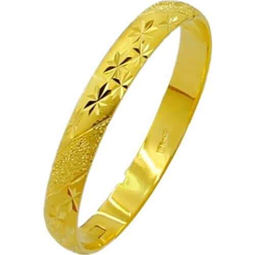 Good Quality Ethiopian Bangle Women Fashion Gold Color Dubai Bride Wedding Africa Bracelet Arab Jewelry