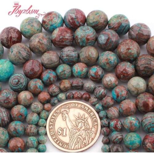 6,8,10,12mm Faceted Round Blue Crazy Lace Agates Natural Stone Beads for Women Men DIY Necklace Bracelets Jewelry Making 15"