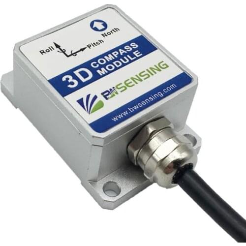 BWSENSING 3D Digital Compass inclinometer Sensor SEC345 Accuracy 1 Deg Digital Output RS485 RS232 TTL for optional