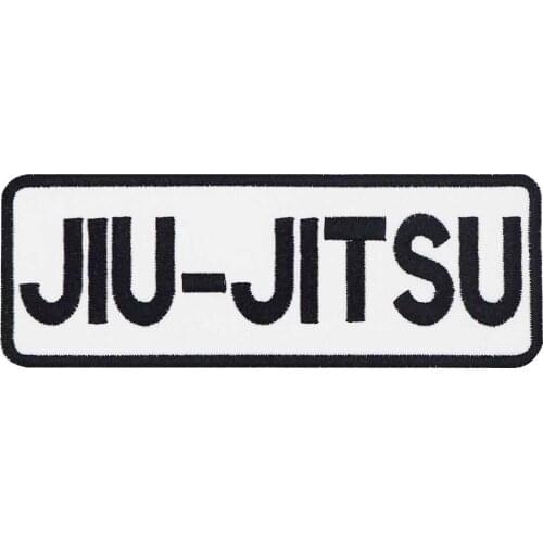 JIU-JITSU iron on backing punk skull embroidered rider biker motorcycle patches for back vest hat clothing