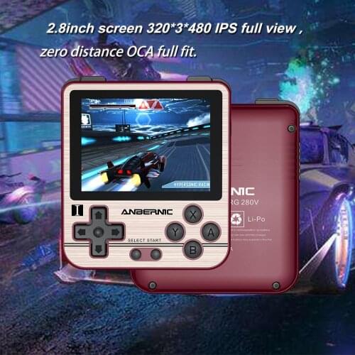 Portable Retro Handheld Game Player RG280V 2.8" IPS Opendingux 64G 5000 Games Video Game Console For PS1/Child Gift