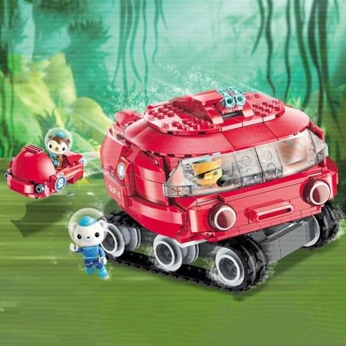 395pcs Enlightenment Assembled Building Blocks Submarine Column Toys Childrens Assembling Assembly 3707 Model Gifts