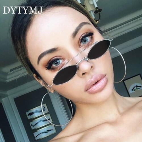 DYTYMJ 2020 Small Cat Eye Sunglasses Women Vintage Glasses Lady Classic Retro Metal Eyeglasses Luxury Brand Oculos De Sol Gafas