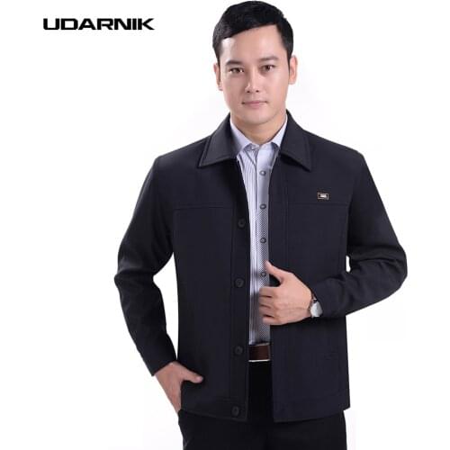 Men Casual Spring Coat Turn-down Collar Zipper Breasted Old Men Fathers Jacket Tops Clothes Oversized New Fashion SMT-A045