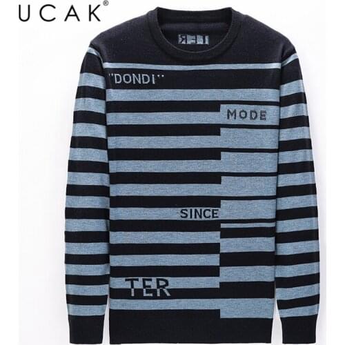 UCAK Brand Casual O-Neck Long Sleeve Sweaters Pull Homme 2020 Autumn Winter New Arrivals Streetwear Sweater Men Clothing U1097