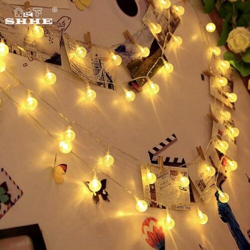Novelty balls LED String Lights AA Battery fariy holiday light string led Wedding Event decoration Garland Outdoor Lighting