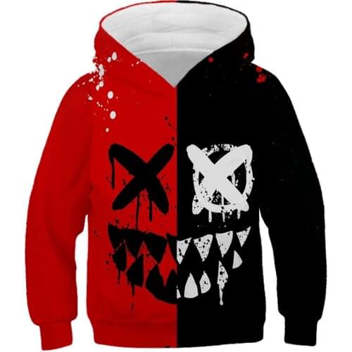 Autumn Winter XOXO Sweatshirts Halloween Clothes For Boys Clothes Teen Girls Long sleeved Hoodie Children Clothing Casual Tops
