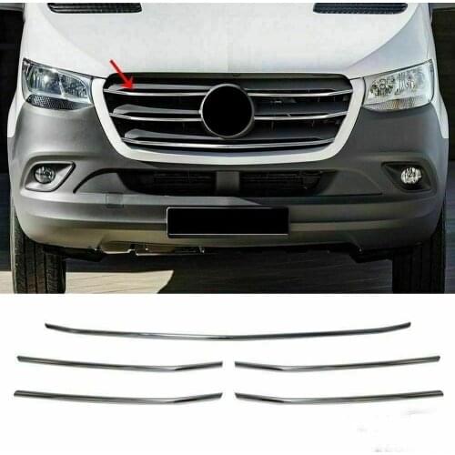 MERCEDES SPRINTER W907 FRONT GRILL TRIM COVER 5 PCS CHROME STAINLESS STEEL 2018